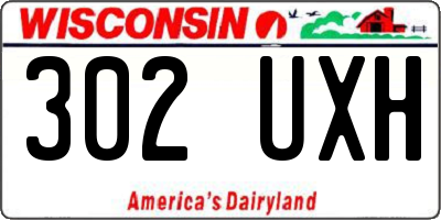 WI license plate 302UXH