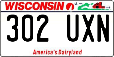 WI license plate 302UXN