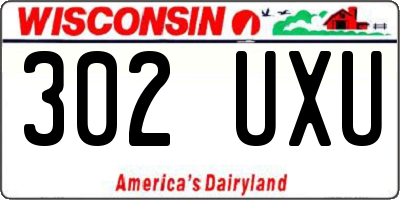 WI license plate 302UXU