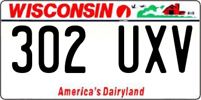 WI license plate 302UXV
