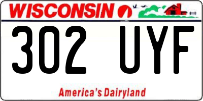 WI license plate 302UYF