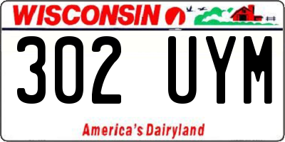 WI license plate 302UYM