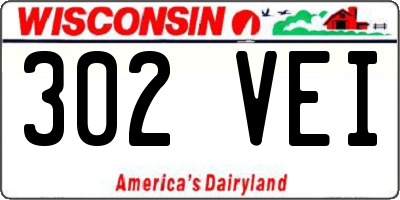 WI license plate 302VEI