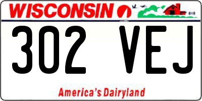 WI license plate 302VEJ