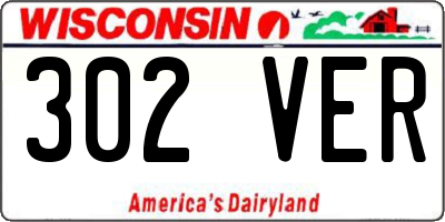 WI license plate 302VER
