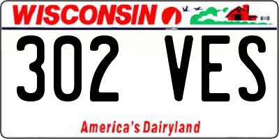 WI license plate 302VES