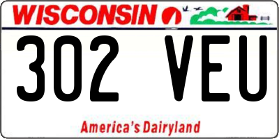 WI license plate 302VEU