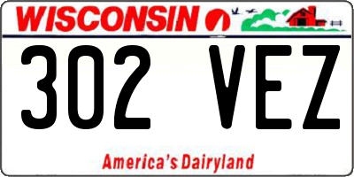 WI license plate 302VEZ