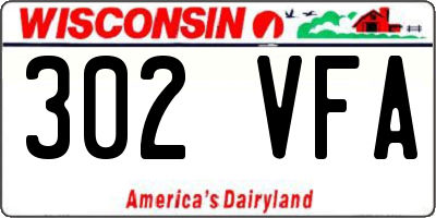 WI license plate 302VFA