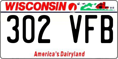 WI license plate 302VFB