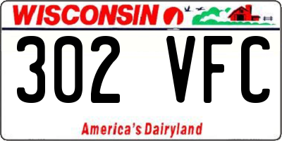 WI license plate 302VFC