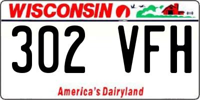 WI license plate 302VFH