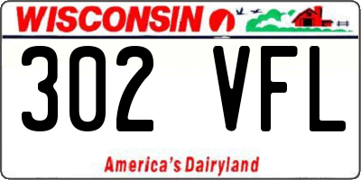 WI license plate 302VFL