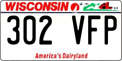 WI license plate 302VFP