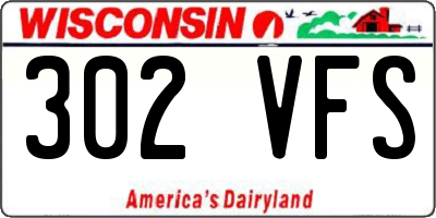 WI license plate 302VFS