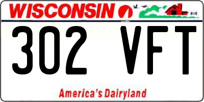 WI license plate 302VFT