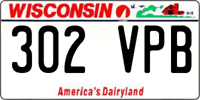 WI license plate 302VPB
