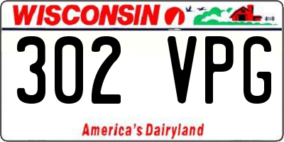WI license plate 302VPG