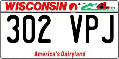 WI license plate 302VPJ