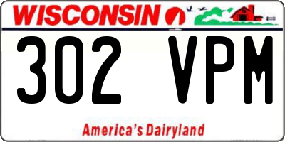 WI license plate 302VPM