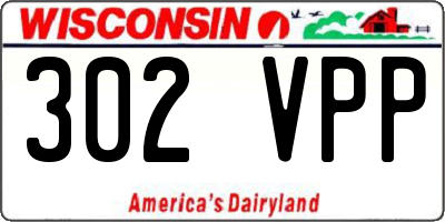 WI license plate 302VPP