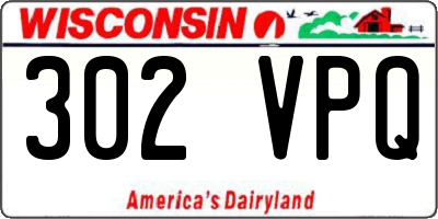 WI license plate 302VPQ