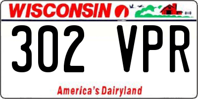 WI license plate 302VPR