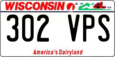 WI license plate 302VPS