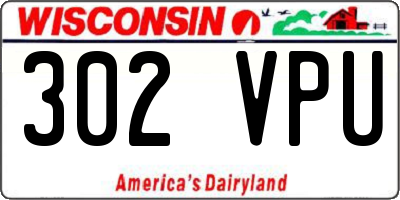 WI license plate 302VPU