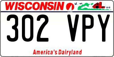 WI license plate 302VPY