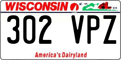 WI license plate 302VPZ