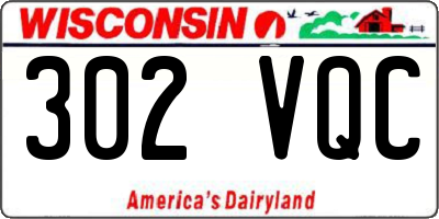 WI license plate 302VQC