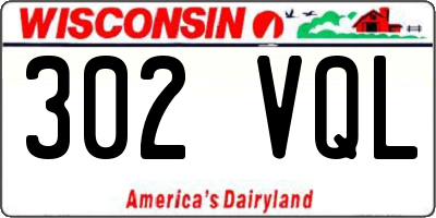 WI license plate 302VQL