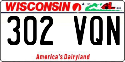 WI license plate 302VQN