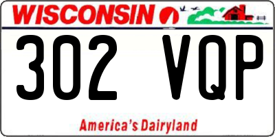 WI license plate 302VQP