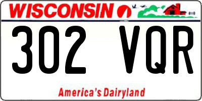 WI license plate 302VQR