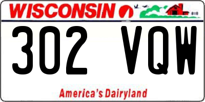 WI license plate 302VQW