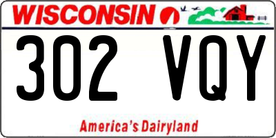 WI license plate 302VQY