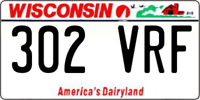 WI license plate 302VRF