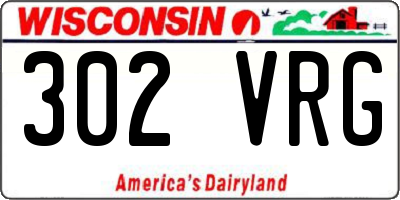 WI license plate 302VRG