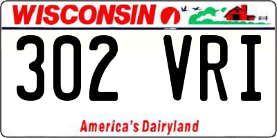 WI license plate 302VRI