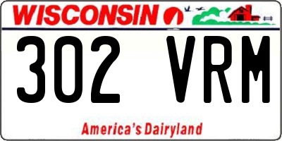 WI license plate 302VRM