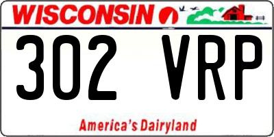 WI license plate 302VRP