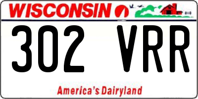 WI license plate 302VRR