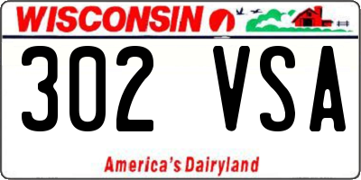 WI license plate 302VSA