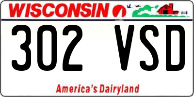 WI license plate 302VSD