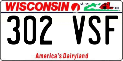 WI license plate 302VSF
