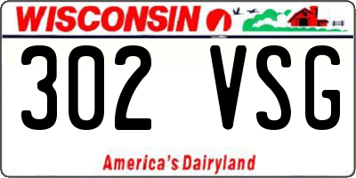 WI license plate 302VSG