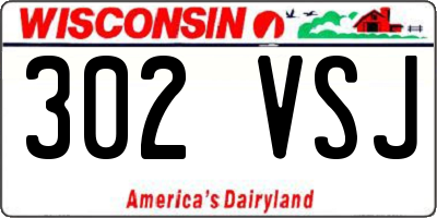 WI license plate 302VSJ