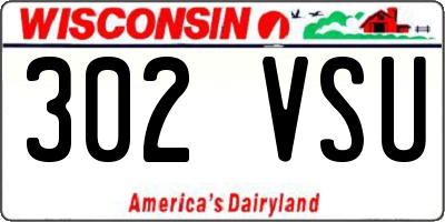WI license plate 302VSU